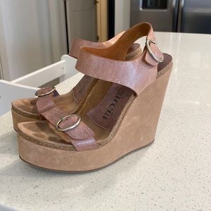 Pedro Garcia Brown Leather Wedges - 36.5